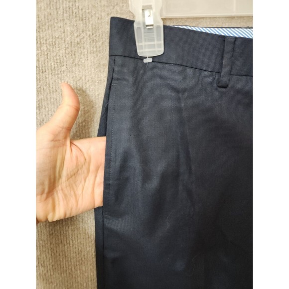 Tommy Hilfiger Tailored Trim Fit Dress Pants Mens 32x32 Blue Patterned Suit NEW - Picture 3 of 9